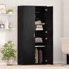 vidaXL Highboard Roble negro 80 x 39 x 178 cm Madera contrachapada