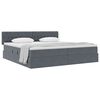 vidaXL Cama con almacenamiento Gris oscuro 200 x 200 cm Terciopelo