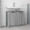 vidaXL Armario de ba&ntilde;o madera contrachapada gris Sonoma 64,5x33,5x59cm