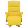 vidaXL Sill&oacute;n reclinable con reposapi&eacute;s tela amarillo claro