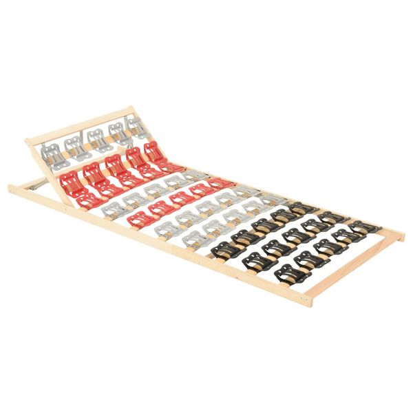 vidaXL Estructura de cama con 12 listones cabecero ajustable 100x200cm