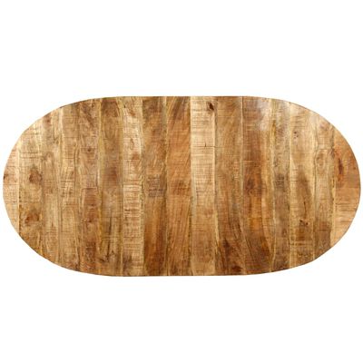 vidaXL Mesa de salón comedor de madera maciza de mango y acero 180 cm