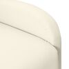 vidaXL Sill&oacute;n orejero reclinable de cuero sint&eacute;tico blanco crema