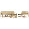 vidaXL Conjunto de sof&aacute;s de exterior 6 uds. y Beige