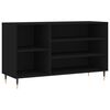 vidaXL Zapatero madera contrachapada negro 102x36x60 cm