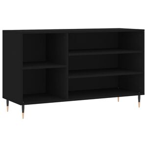 vidaXL Zapatero madera contrachapada negro 102x36x60 cm