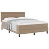 vidaXL Cama tipo Box Spring Capuchino 140 x 190 cm Cuero sint&eacute;tico