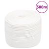 vidaXL Cuerda de barco polipropileno blanco intenso 8 mm 500 m
