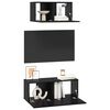 vidaXL Conjunto de mueble de TV 2 pcs Roble Negro Madera de ingenier&iacute;a