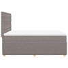 vidaXL Cama box spring con colch&oacute;n tela gris taupe 140x190 cm
