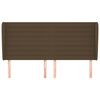 vidaXL Cabecero con orejas de tela marr&oacute;n oscuro 203x23x118/128 cm