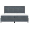 vidaXL Cama tipo Box Spring Gris oscuro 200 x 200 cm Terciopelo