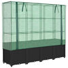vidaXL Jardinera elevada con cubierta de invernadero aspecto rat&aacute;n 160x40x153 cm
