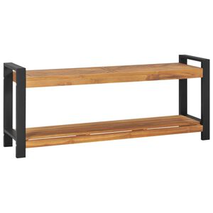 vidaXL Banco de madera maciza de teca 120 cm