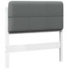 vidaXL Cabecero tapizado y Gris Claro 75 cm Madera de pino macizo