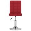 vidaXL Sillas de comedor giratorias 2 unidades tela rojo tinto