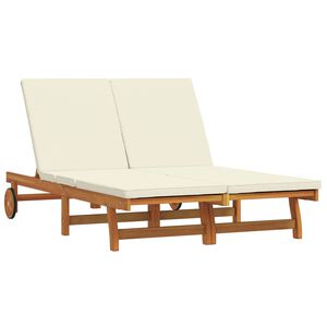 vidaXL Tumbona Marr&oacute;n 63 x 199 x 85 cm Madera de Acacia S&oacute;lida