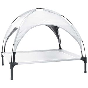 vidaXL Cama para perro 104 x 86 x 84,5 cm Acero Gris Plateado