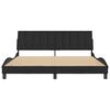 vidaXL Estructura de cama sin colch&oacute;n Hanko terciopelo negro 180x200 cm