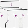 vidaXL Toldo retr&aacute;ctil aluminio y tela gris antracita y blanco 5x3 m