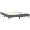 vidaXL Estructura de cama sin colch&oacute;n terciopelo gris oscuro 140x210cm