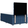 vidaXL Cama box spring con colch&oacute;n tela azul 120x190 cm
