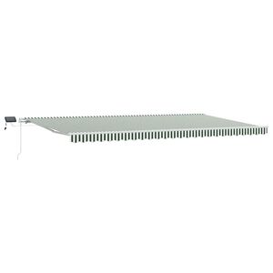 vidaXL Toldo retr&aacute;ctil Verde y blanco 600 x 300 cm Tela y Aluminio