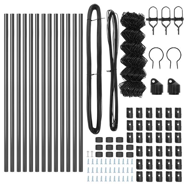 vidaXL Poste de Valla Gris 25 x 0,8 m (malla de 40 x 40 mm)