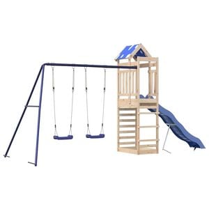 vidaXL Parque infantil de exterior de madera maciza de pino