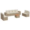 vidaXL Set de sof&aacute;s de jard&iacute;n 9 pzas con cojines rat&aacute;n sint&eacute;tico beige