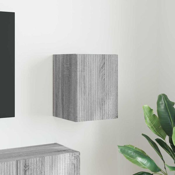 vidaXL Mueble de TV Montado en la Pared Gris Sonoma 30 x 31 x 40 cm