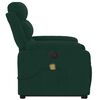 vidaXL Sillón masaje reclinable elevable terciopelo verde oscuro