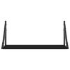 vidaXL Estantes de pared 2 uds madera ingenier&iacute;a negro 60x25x25,5 cm