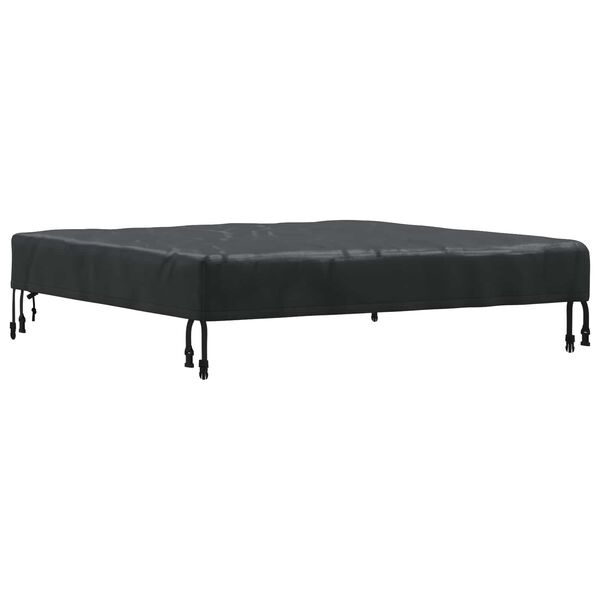 vidaXL Cubierta de Mesa Liso Negro 102 x 102 x 15 cm tela