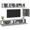 vidaXL Set de muebles para TV 6 pzas madera contrachapada gris Sonoma