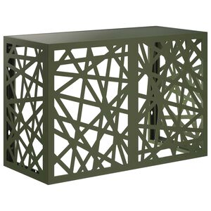 vidaXL Funda para Aire Acondicionado Verde oliva 90 x 40 x 60 cm Acero