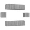 vidaXL Set de muebles para TV 6 pzas madera contrachapada gris Sonoma