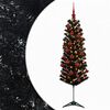 vidaXL &Aacute;rbol de Navidad artificial estrecho con bolas 150 cm 150 LED