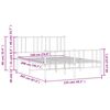 vidaXL Estructura cama sin colch&oacute;n con estribo metal blanco 120x200 cm