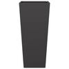 vidaXL Jardineras 2 uds de acero negro 35x35x75 cm