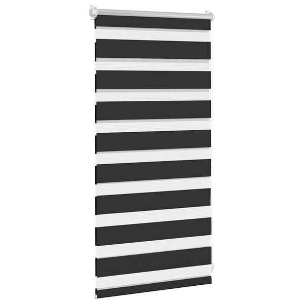 vidaXL Estor Zebra 40,9x100 cm Tejido Ancho 36,7 cm Negro