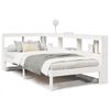 vidaXL Cama con estanter&iacute;a sin colch&oacute;n madera maciza blanca 100x200 cm