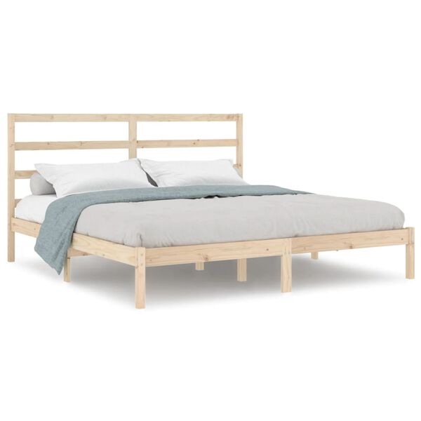 vidaXL Estructura de cama sin colchón madera maciza de pino 200x200 cm