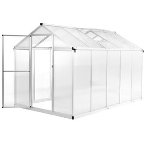 vidaXL Invernadero de aluminio 302x190x195 cm 11,19 m&sup3;