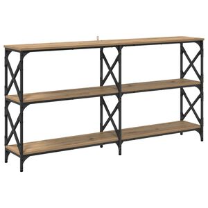 vidaXL Mesa Consola Roble artesanal 156 x 28 x 80,5 cm