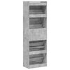 vidaXL Mueble zapatero 4 cajones abatibles gris hormig&oacute;n 60x34x187,5cm