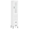 vidaXL Aparador alto madera contrachapada blanco 34,5x34x180 cm