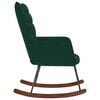 vidaXL Silla mecedora de terciopelo verde oscuro