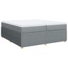 vidaXL Cama box spring con colch&oacute;n tela gris claro 200x200 cm