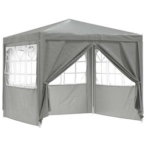 vidaXL Carpa de Fiesta 250 x 250 x 240 cm Gris Claro PE y acero